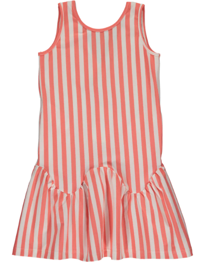 Vignette Leila Dress Coral White Stripe