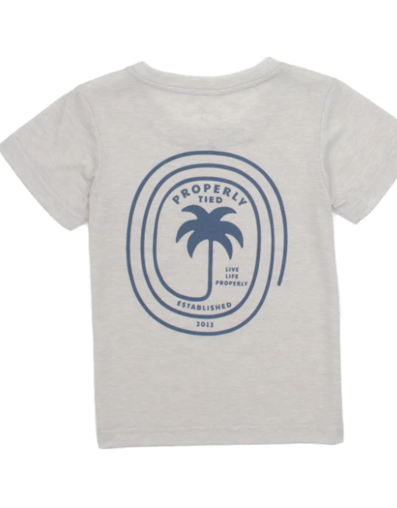 Properly Tied Portland Pocket Tee S/S Spiral Palm Natural