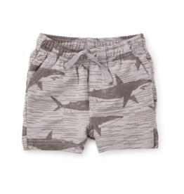 Tea Collection SALE Printed Knit Baby Shortie Stealth Sharks