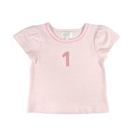 Albetta 1st Year Birthday Pink Stripe T Shirt 1-2yr