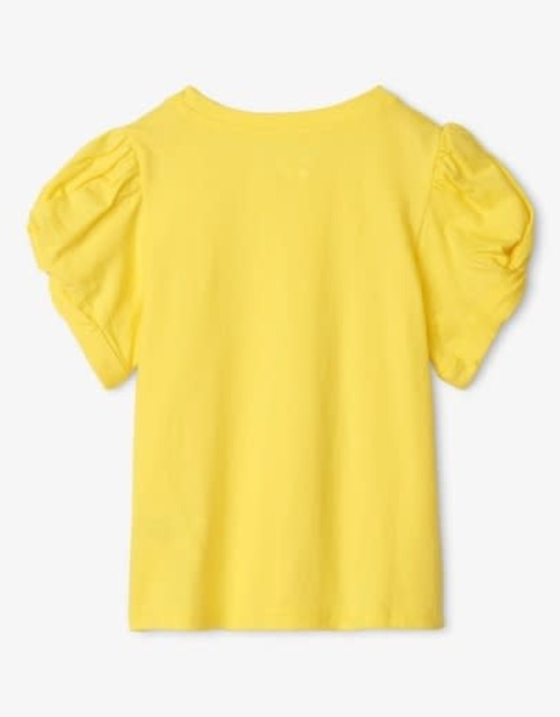 Hatley Kids smile twisted sleeve tee yellow