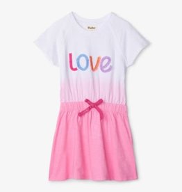 Hatley Kids love dip dye bow front cinched waist dress