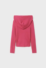Mayoral Hot Pink Hooded Zip Up Sweater