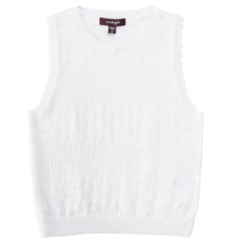 SALE Cream Fine Yarn Sweater Tank