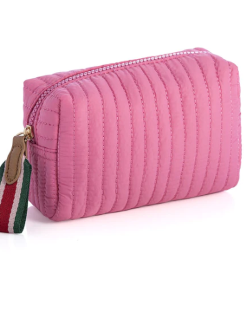 Shiraleah Ezra Small Boxy Cosmetic Pouch Pink