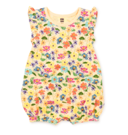 Tea Collection Flutter Baby Romper Sketched Wild Cosmo Floral