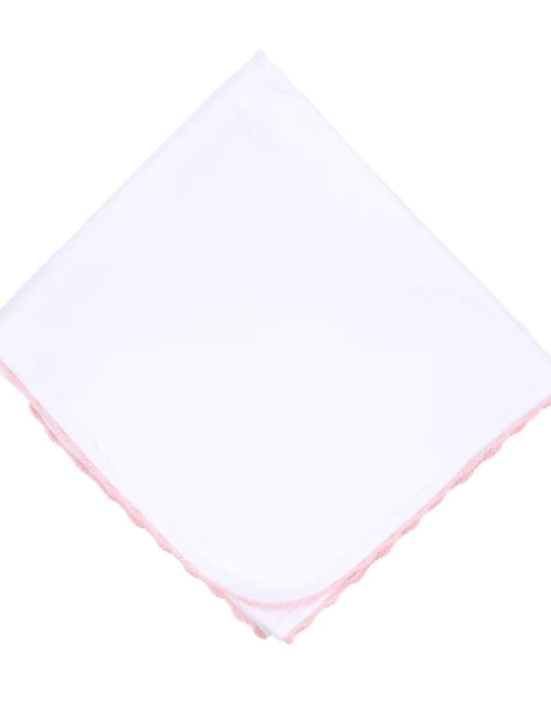 Magnolia Baby Baby Joy Embroidered Receiving Blanket Pink