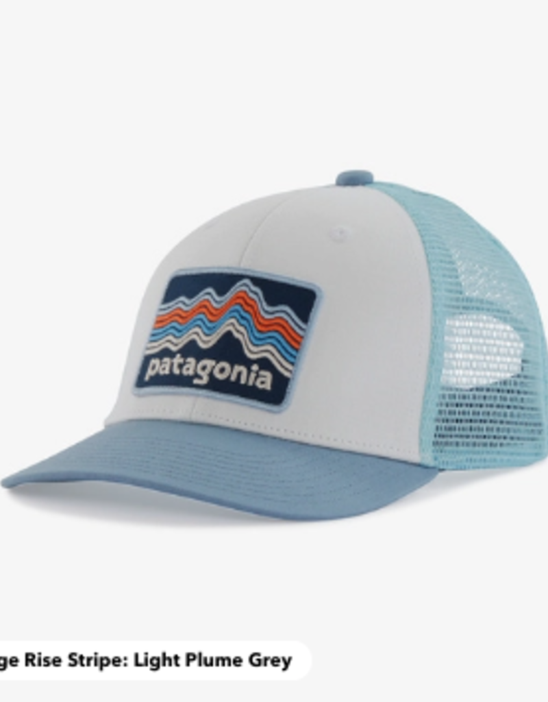 Patagonia Ks Trucker Hat Ridge Rise Stripe: Light Plume Grey RILP