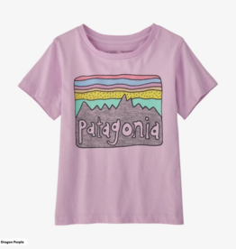 Patagonia Baby Reg Organic Cotton Fitz Roy Skies T Shirt Dragon Pink TDRGP