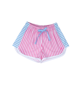 Set Athleisure Annie Shorts Pink Stripe/Blue Stripe