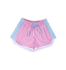 Set Athleisure SALE Annie Shorts Pink Stripe/Blue Stripe