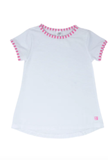 Set Athleisure Bridget Basic T White w/Pink Stripe