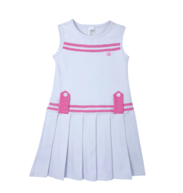 Set Athleisure SALE Magnolia Dress White/Hot Pink Mini Gingham