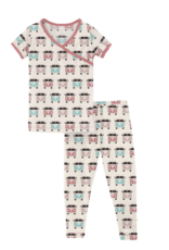 Print S/S Kimono PJ Set Natural Vintage Vans