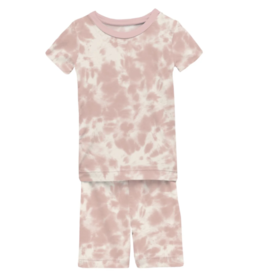 Kickee Pants Print S/S PJ Set w/Shorts Baby Rose Tie Dye
