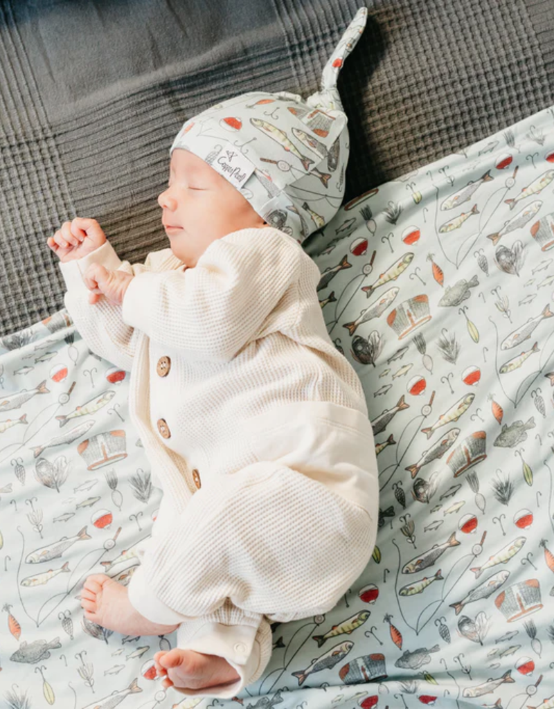 Copper Pearl Knit Blanket Trout