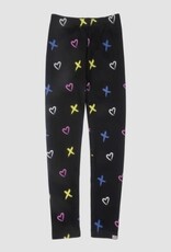 Appaman black legging heart and x