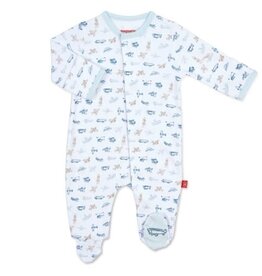 Magnetic Me Airplanes Organic Cotton Footie