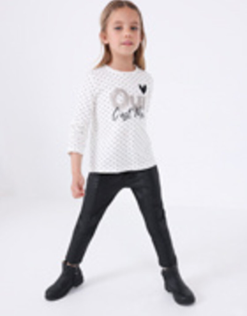 Mayoral - Girls Black Cotton Leggings