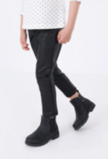 Mayoral Black Synthetic leather leggings