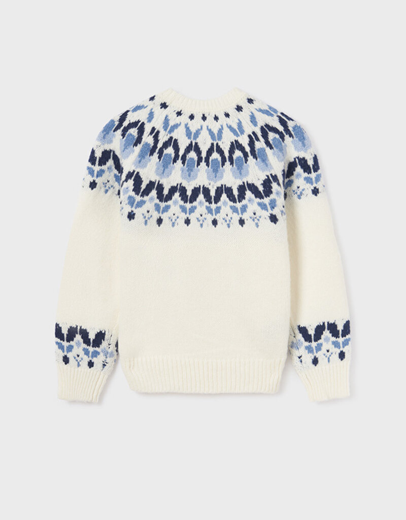 Mayoral Jacquard Knit Sweater