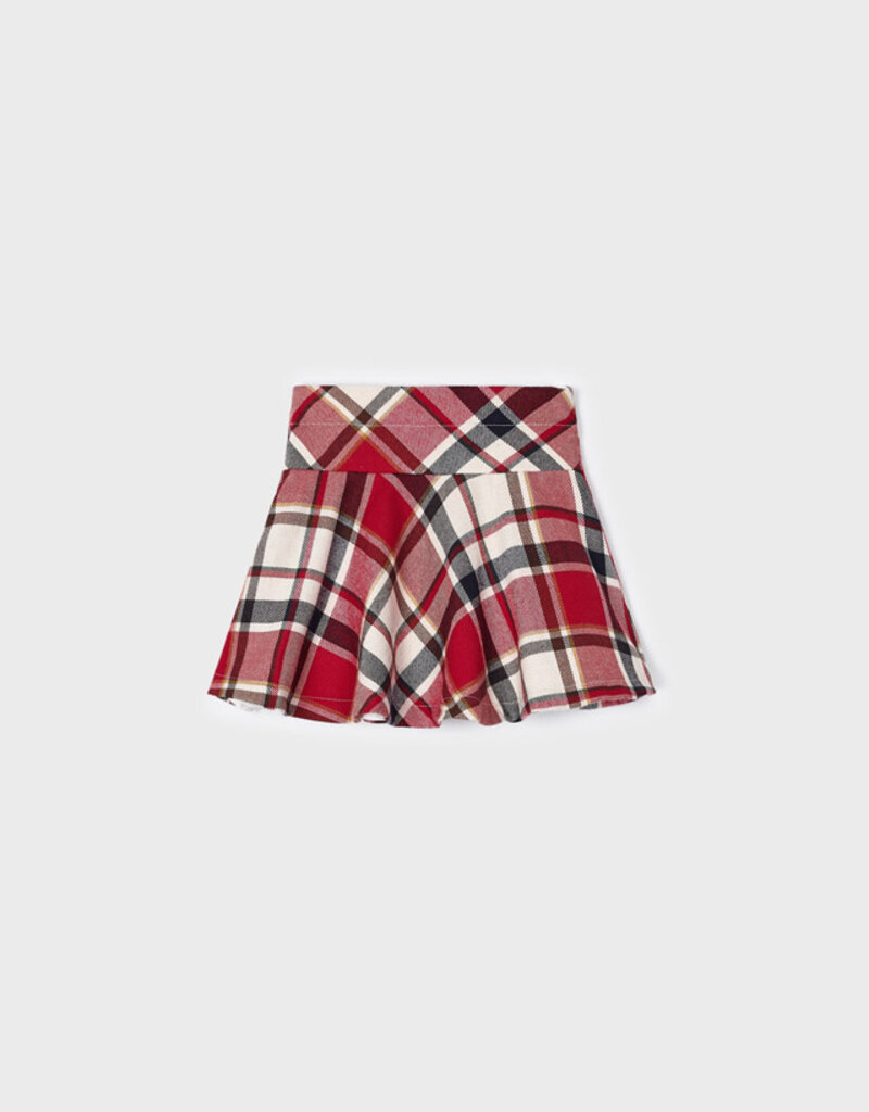 Mayoral Red Plaid Skirt