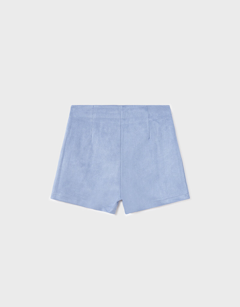 Mayoral French Blue Faux suede shorts