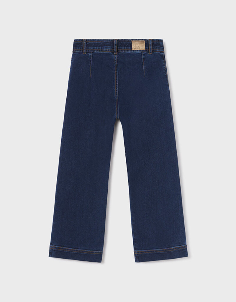 Mayoral Dark Denim Jeans w/Gold Side Buttons