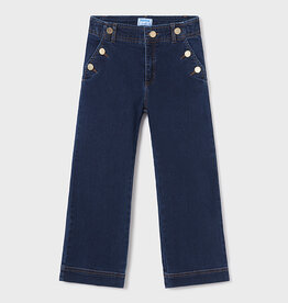Mayoral SALE Dark Denim Jeans w/Gold Side Buttons