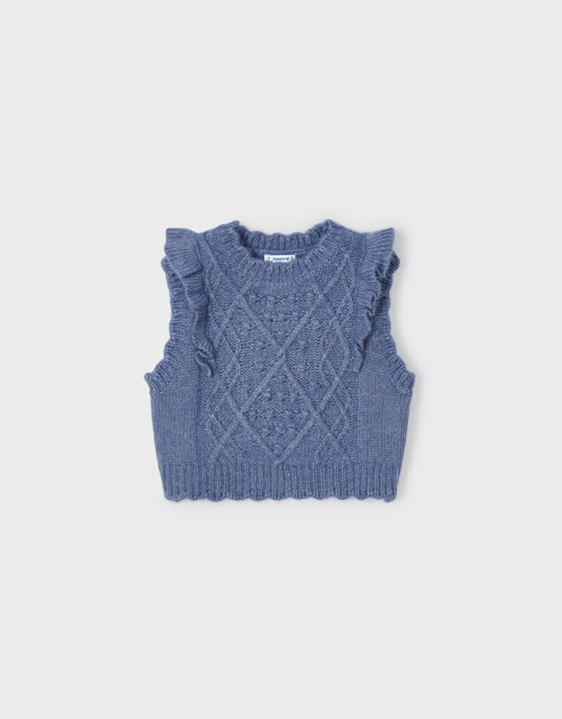 Mayoral Blue Knit Vest