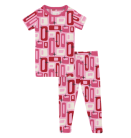 SALE Print S/S Pajama Set Cotton Candy Mid Century