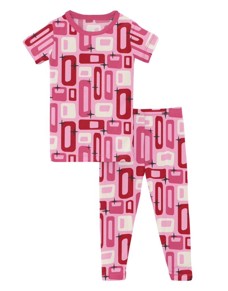 Print S/S Pajama Set Cotton Candy Mid Century