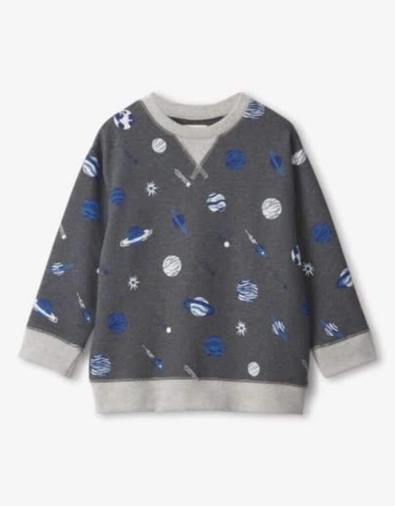 Hatley Kids space explorer pullover charcoal grey
