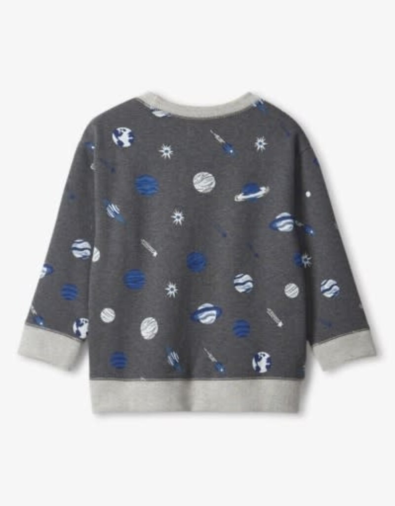 Hatley Kids space explorer pullover charcoal grey