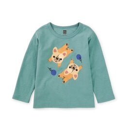 Tea Collection SALE Deux Frenchie Baby Graphic Tee Seaspray