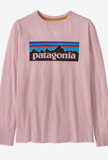 Patagonia Ks L/S Reg Org Cert Cotton P-6 Tee PELP Peaceful Pink