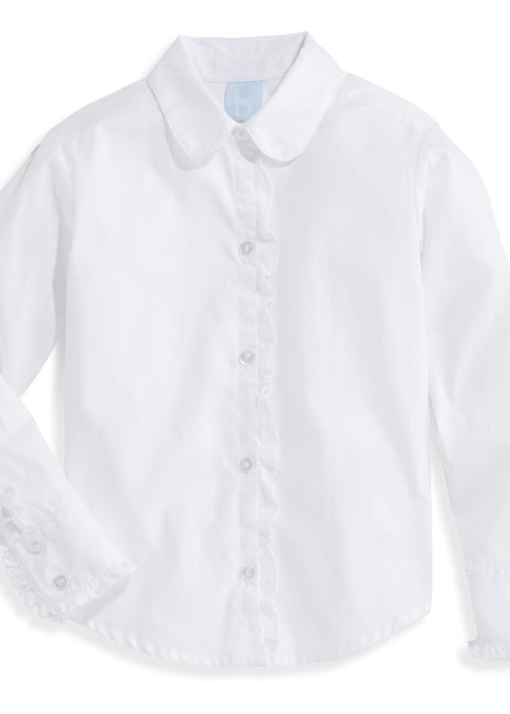 bella bliss Ruffled Buttondown Shirt White