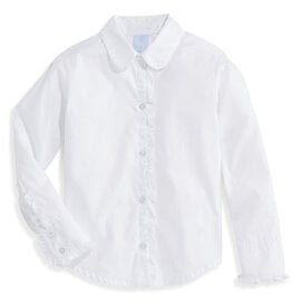 bella bliss Ruffled Buttondown Shirt White