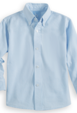 bella bliss Oxford Buttondown Shirt Solid Blue