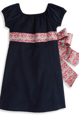 bella bliss Ashley Dress Navy Cord w/Red Darby