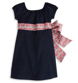 bella bliss SALE Ashley Dress Navy Cord w/Red Darby