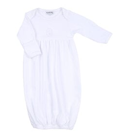 Magnolia Baby Blessed Emb Gathered Gown White F23