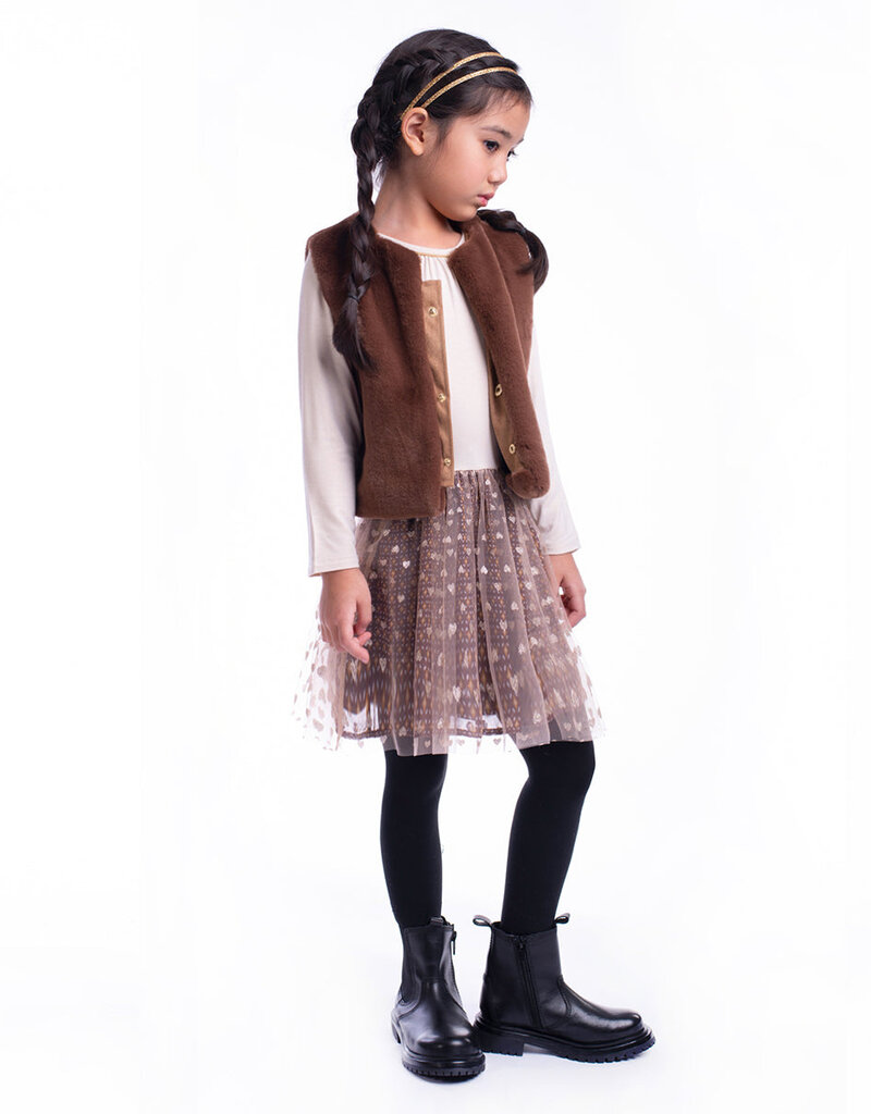 Imoga Faux Fur Vest Oak