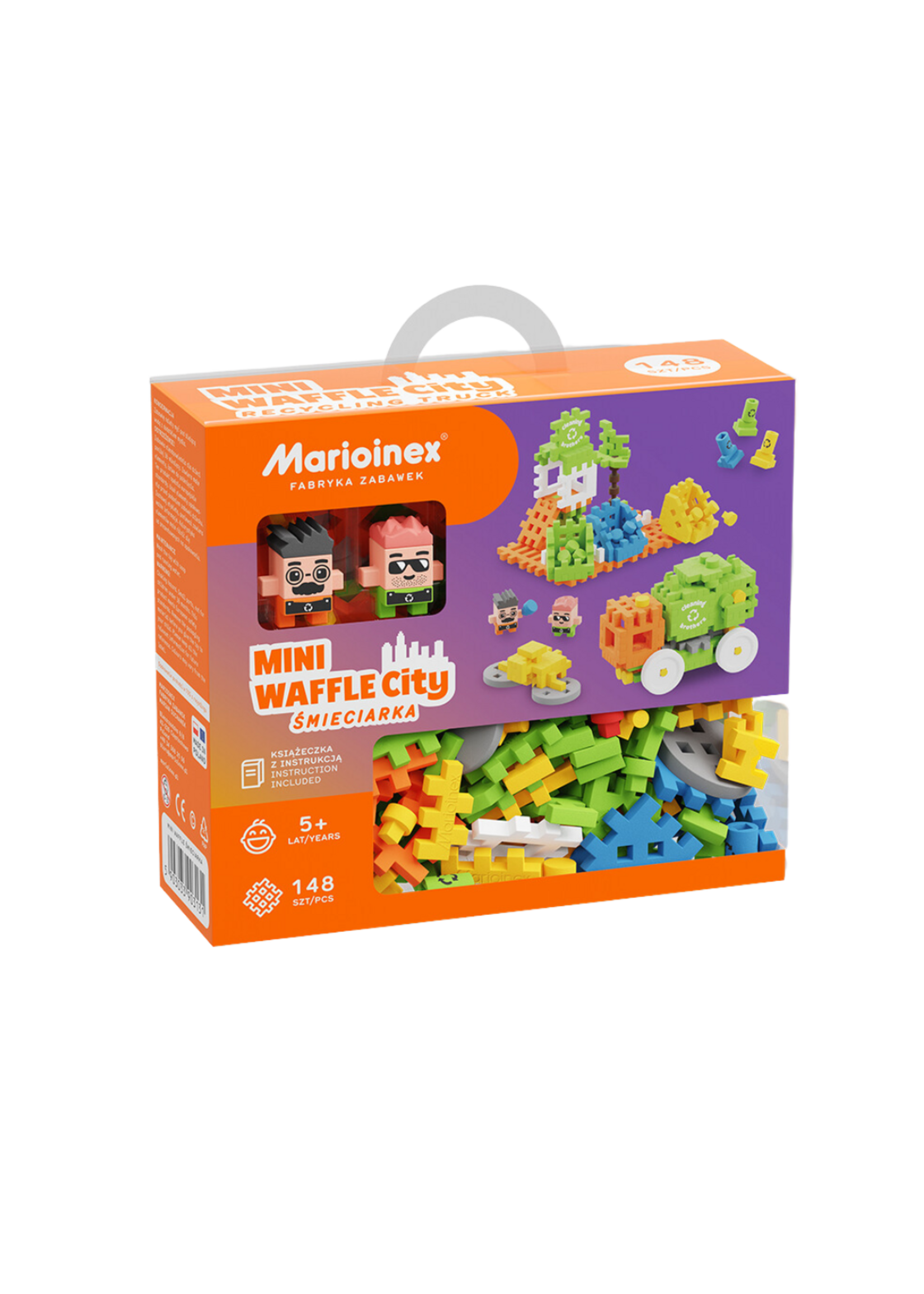 Marioinex Mini Waffle City Recycling Truck 148 pc