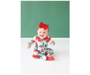 Winter Lily Ruffled Zipper Footie - Tip Toes