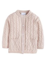 Little English Classic Cashmere Blend Cardigan Oatmeal