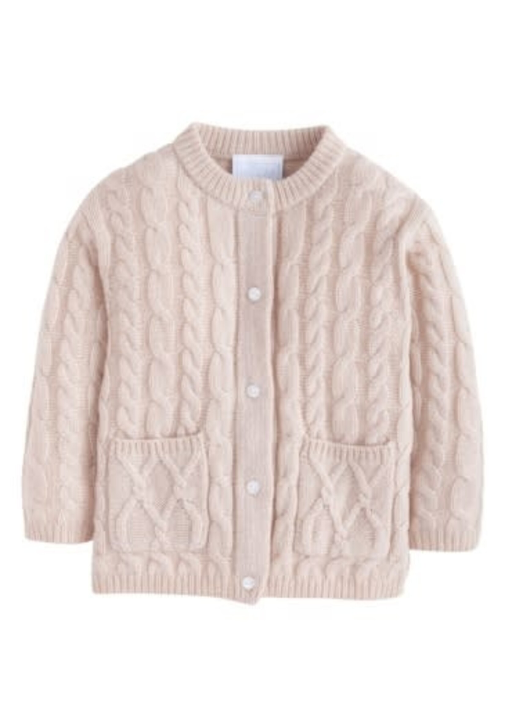 Little English Classic Cashmere Blend Cardigan Oatmeal