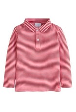 little english L/S Red Striped Polo
