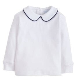 little english SALE Piped Peter Pan Shirt Navy