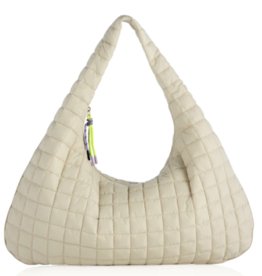 Shiraleah SALE Ezra Hobo Quilted Ivory